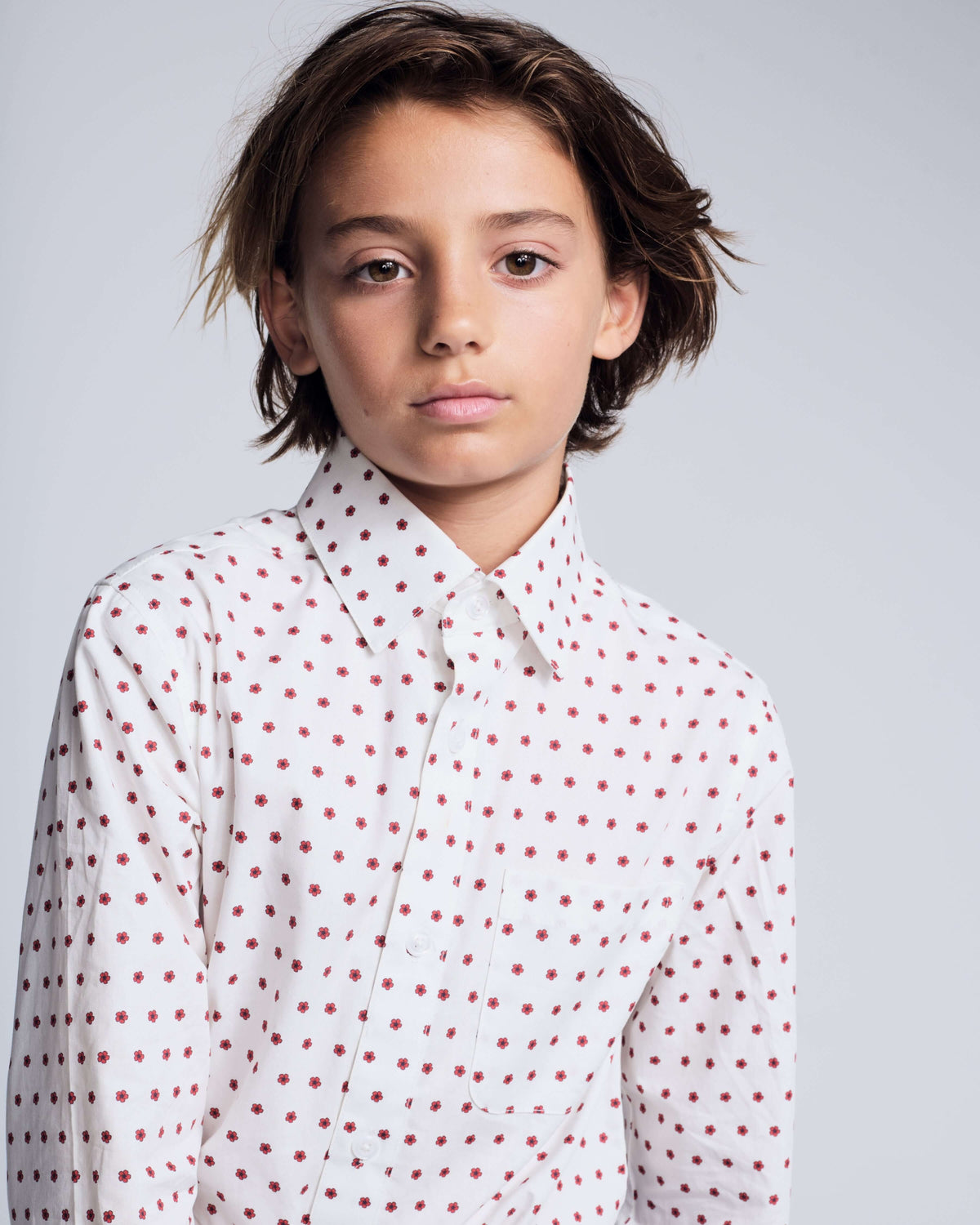 Red Hibiscus Standard Button Down Shirt