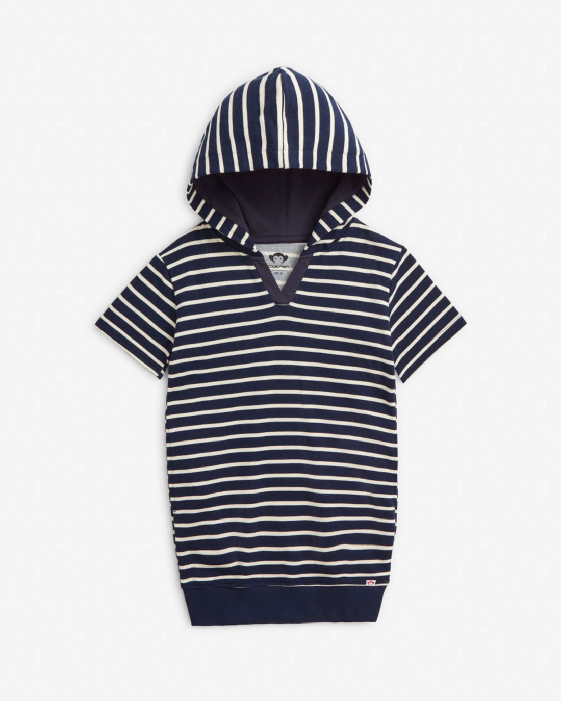 Navy Stripes Hoodie Dress