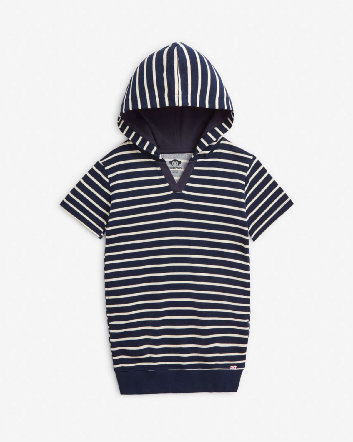 Navy Stripes Hoodie Dress