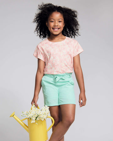 Seafoam Paperbag Shorts