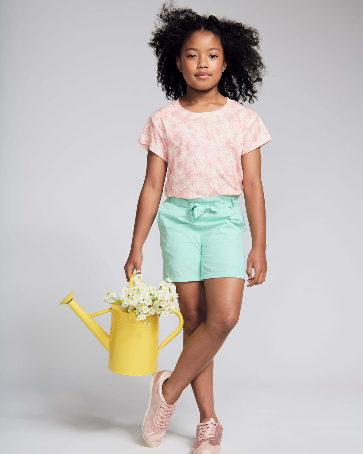 Seafoam Paperbag Shorts