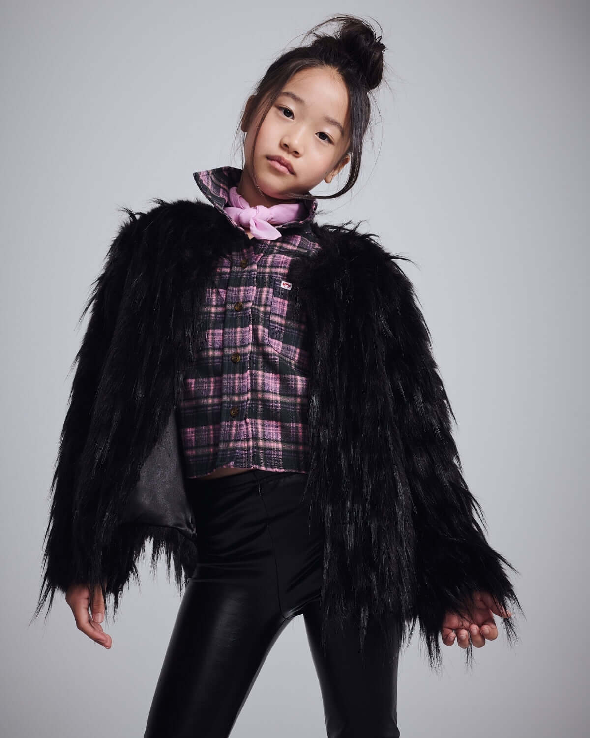 Black Faux Fur Coat