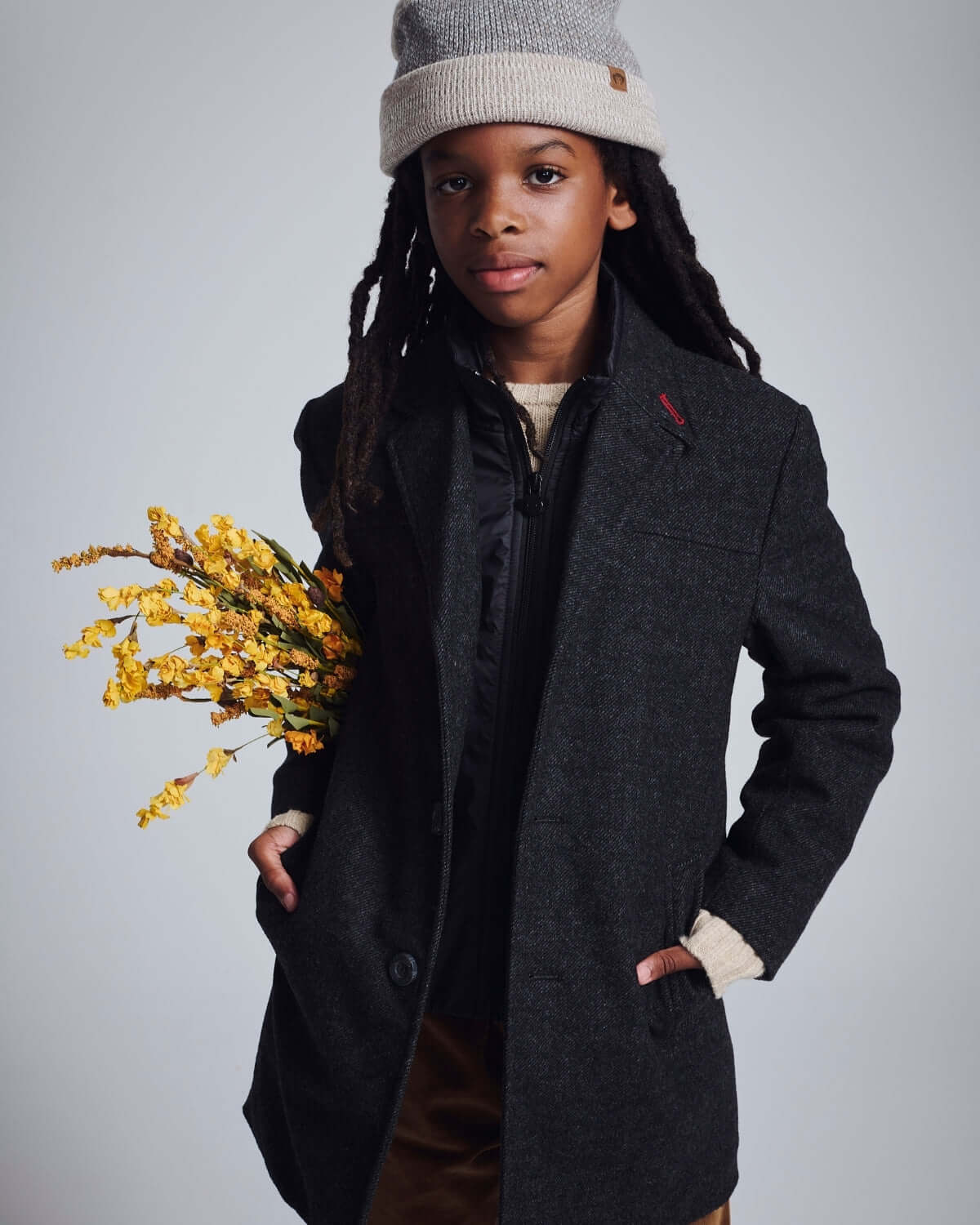 Black Tweed New City Overcoat