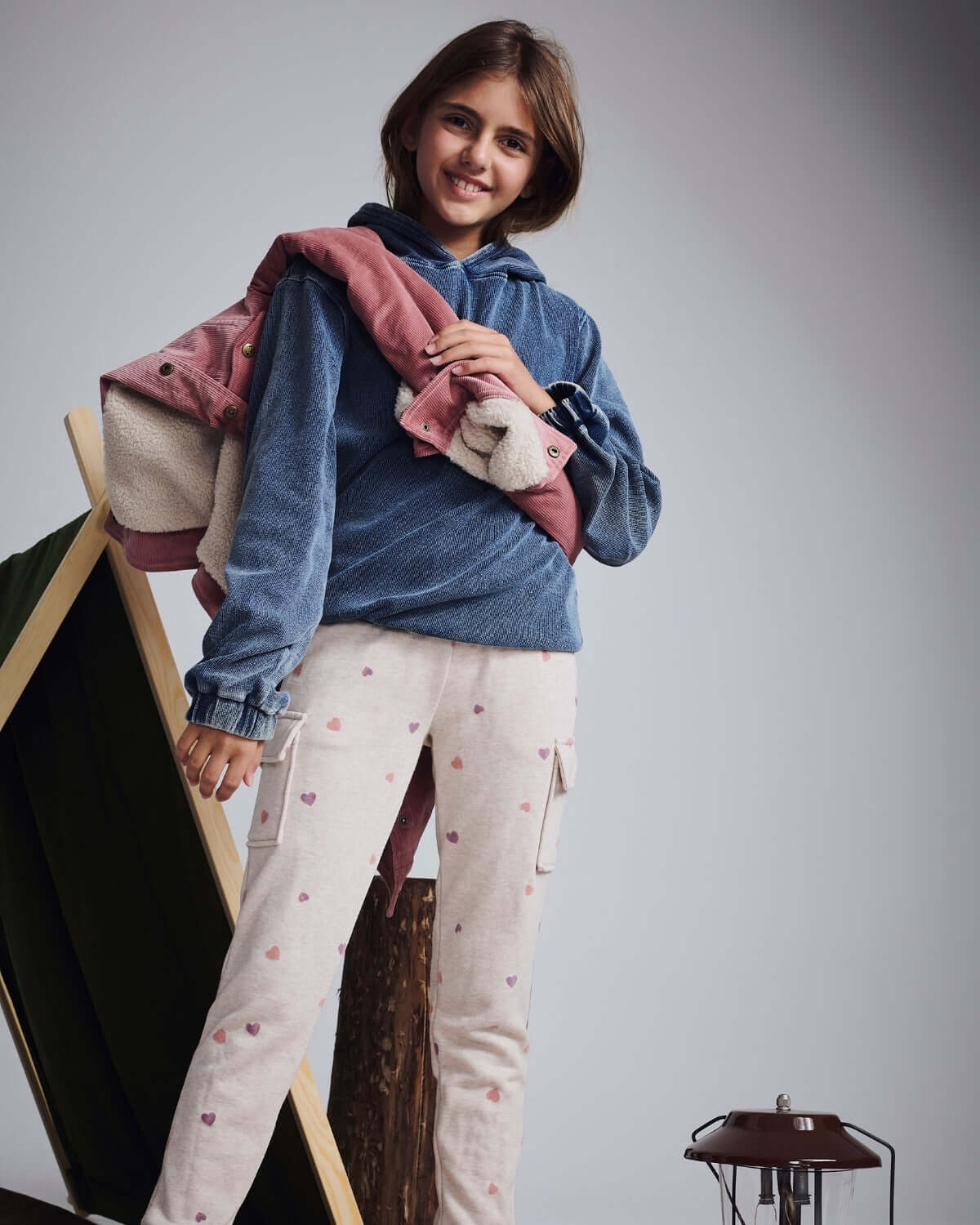 Heart Oatmeal Cozy Cargo Joggers