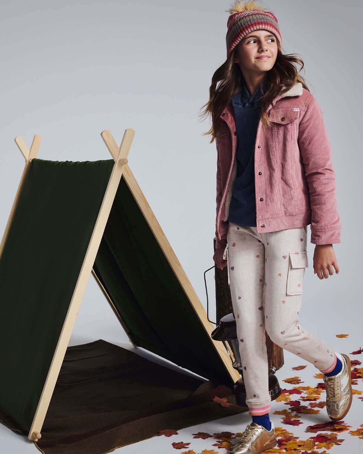 Heart Oatmeal Cozy Cargo Joggers