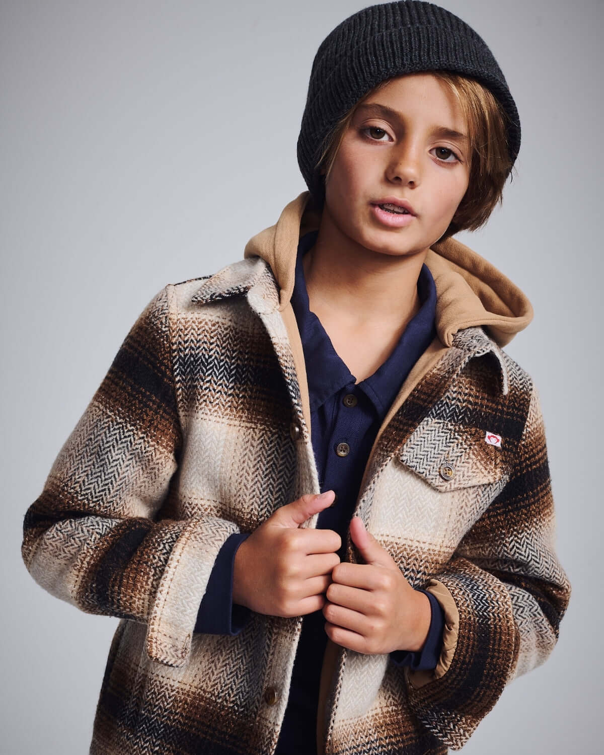Lumber Plaid Glen Flannel Hoodie