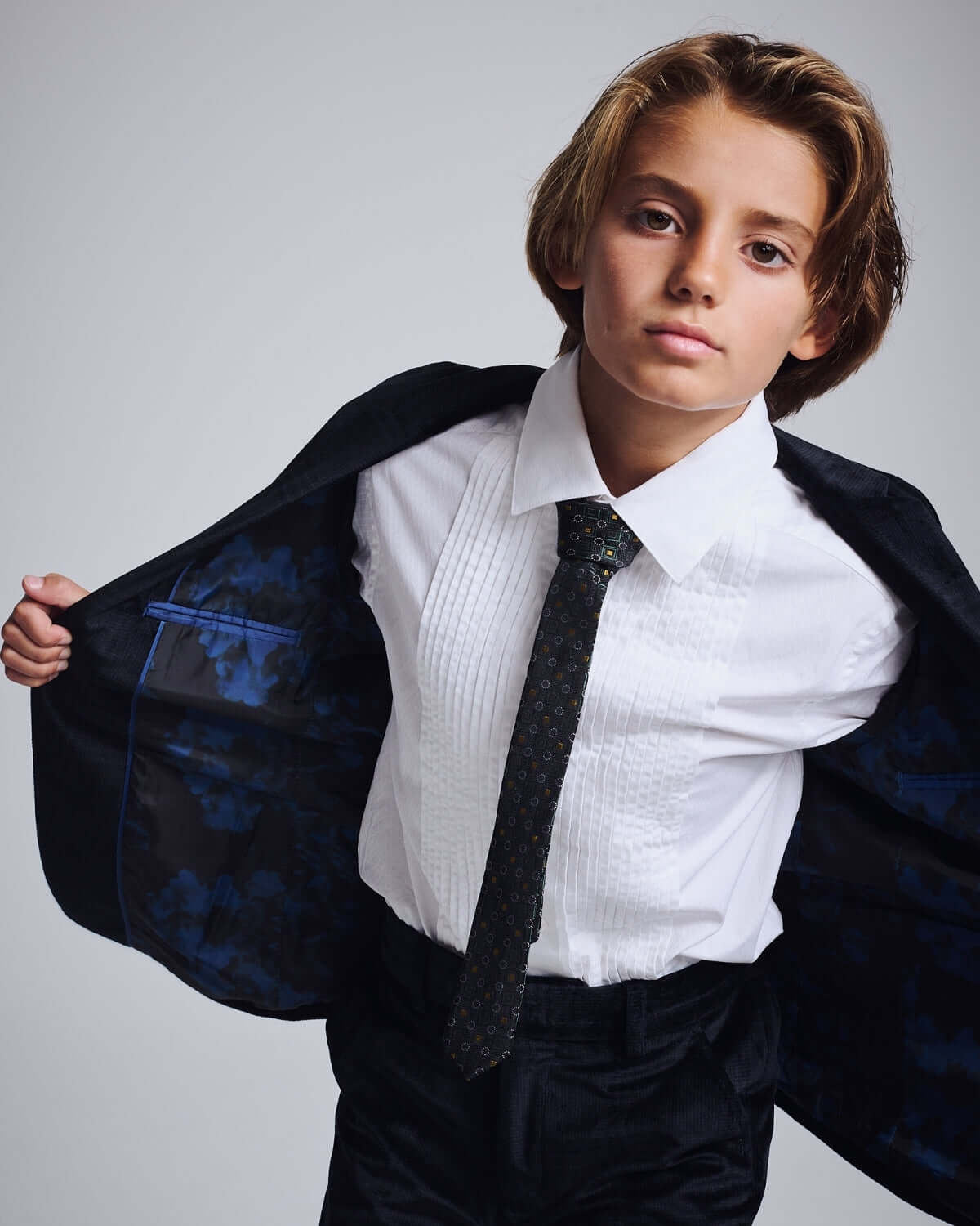 Midnight Velvet Plaid Suit Blazer