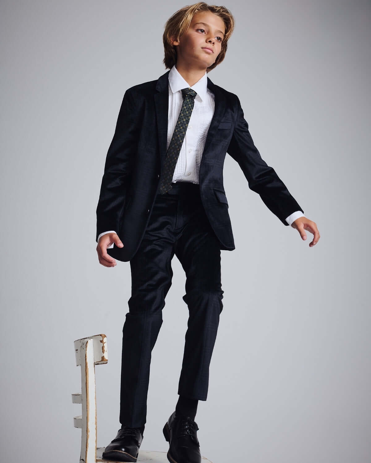 Midnight Velvet Plaid Suit Pants