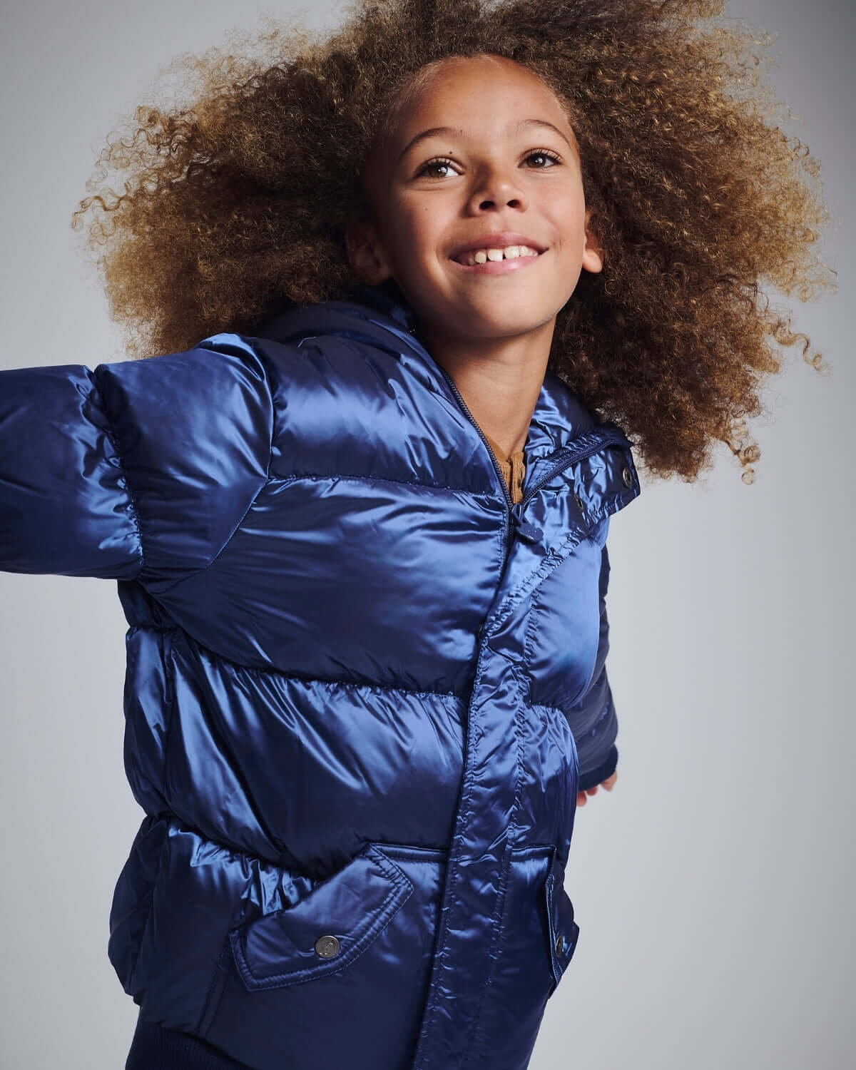 Navy Blue Puffy Coat
