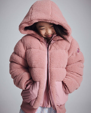 Pink Teddy Puffer Coat