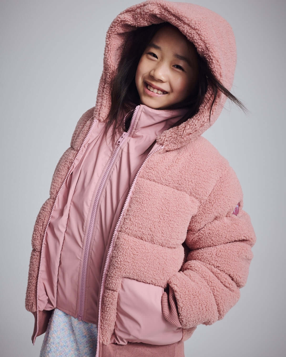 Pink Teddy Puffer Coat