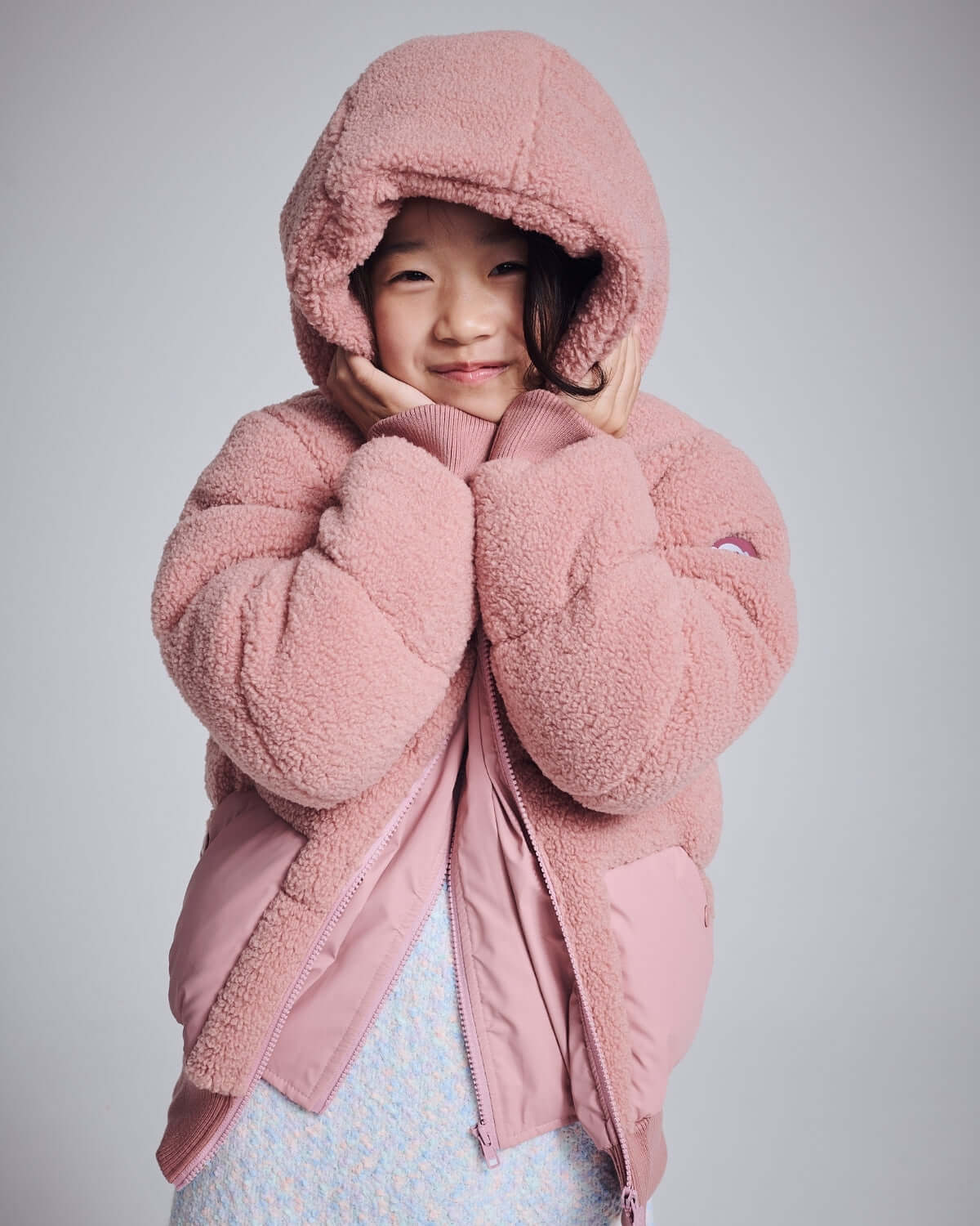 Pink Teddy Puffer Coat