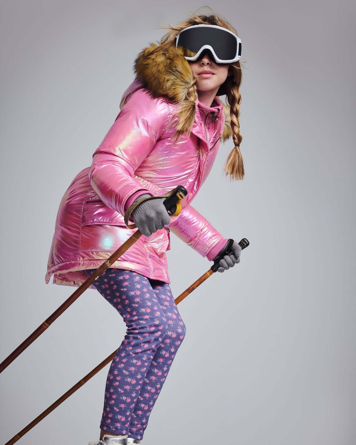 Radiant Pink Middie Puffer Coat