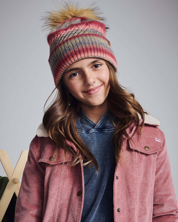 Rose Iris Pom Beanie