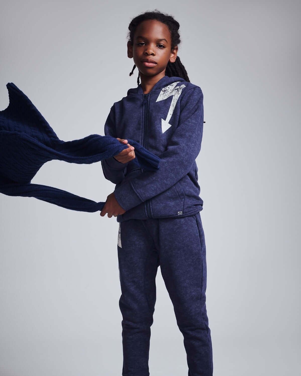 Washed Navy Bolt Strivers Hoodie