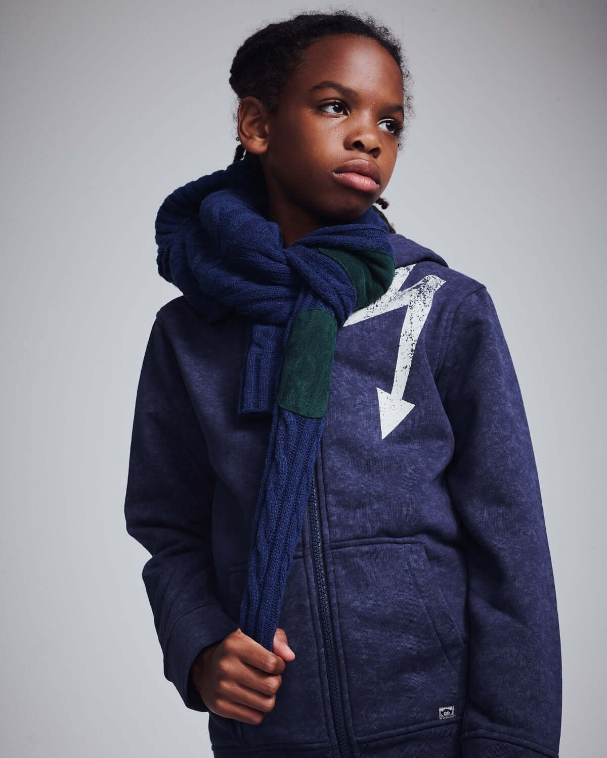 Washed Navy Bolt Strivers Hoodie