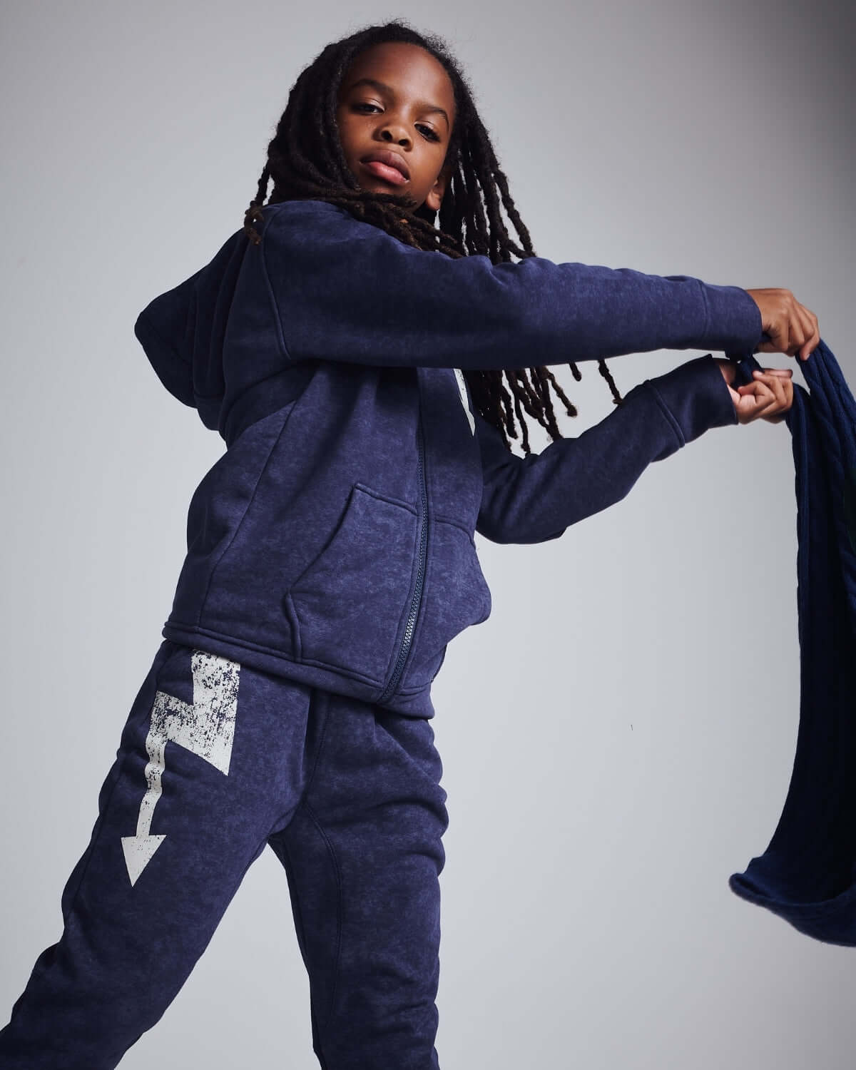 Washed Navy Bolt Sidewalk Sweatpants
