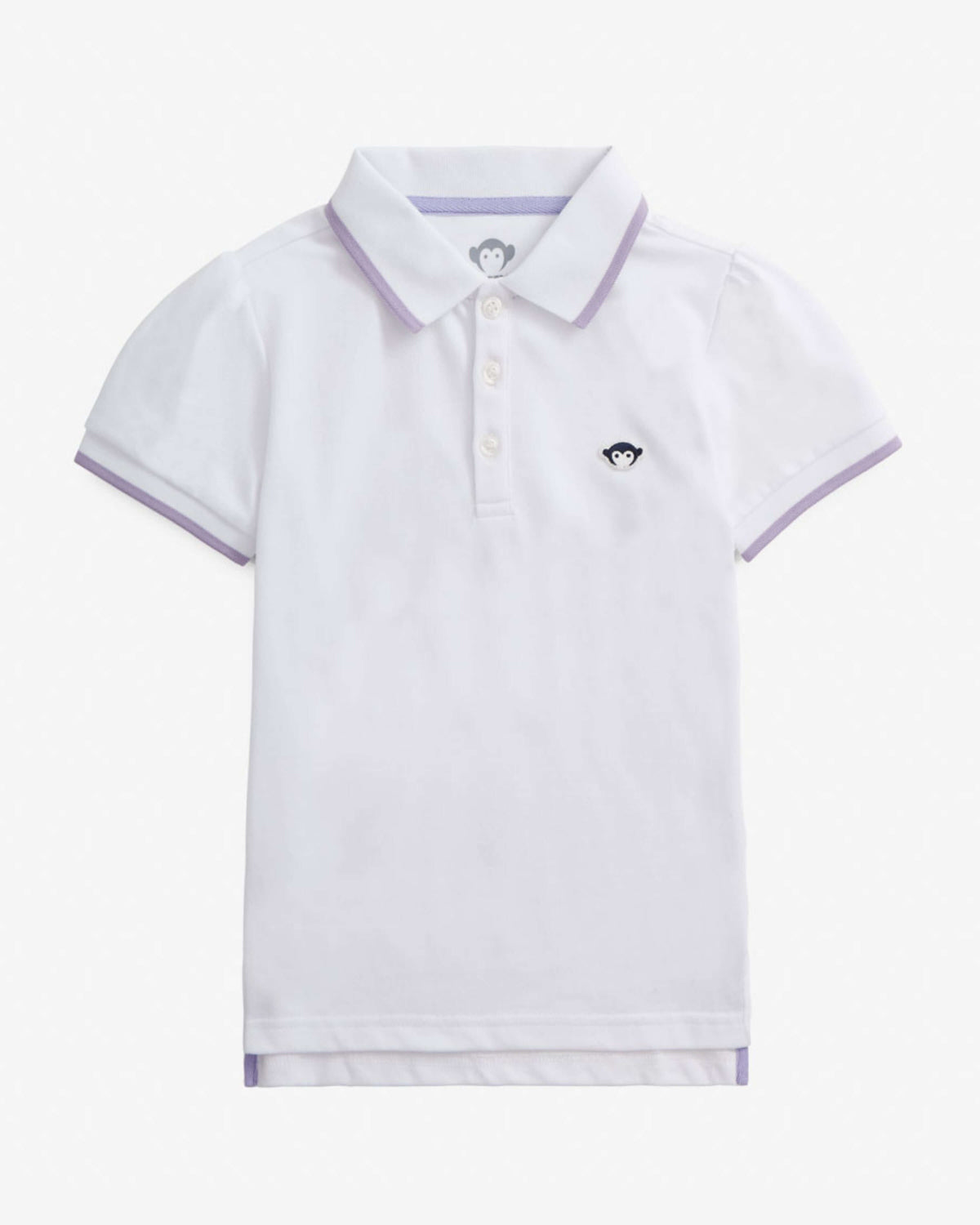 White Puff Sleeve Polo