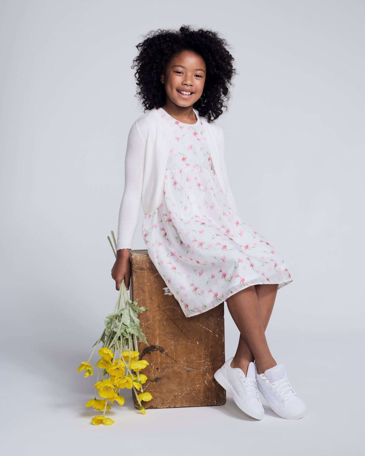White Rose Empire Dress