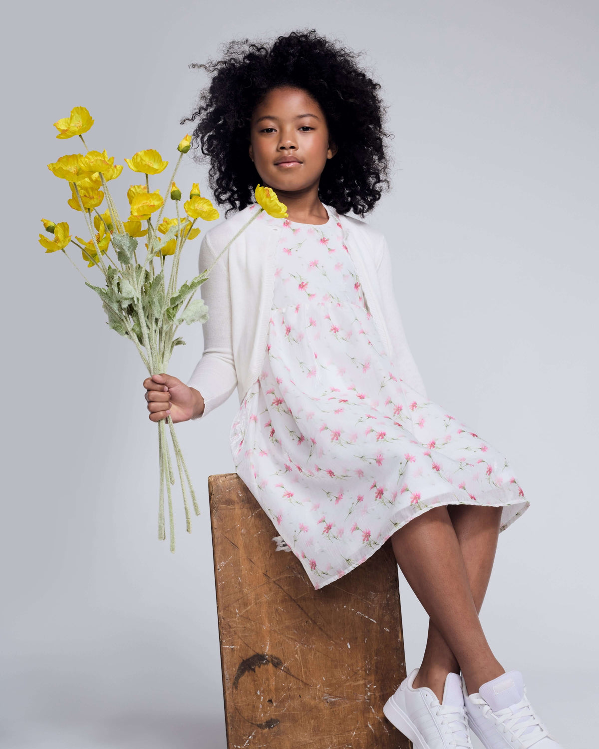 White Rose Empire Dress