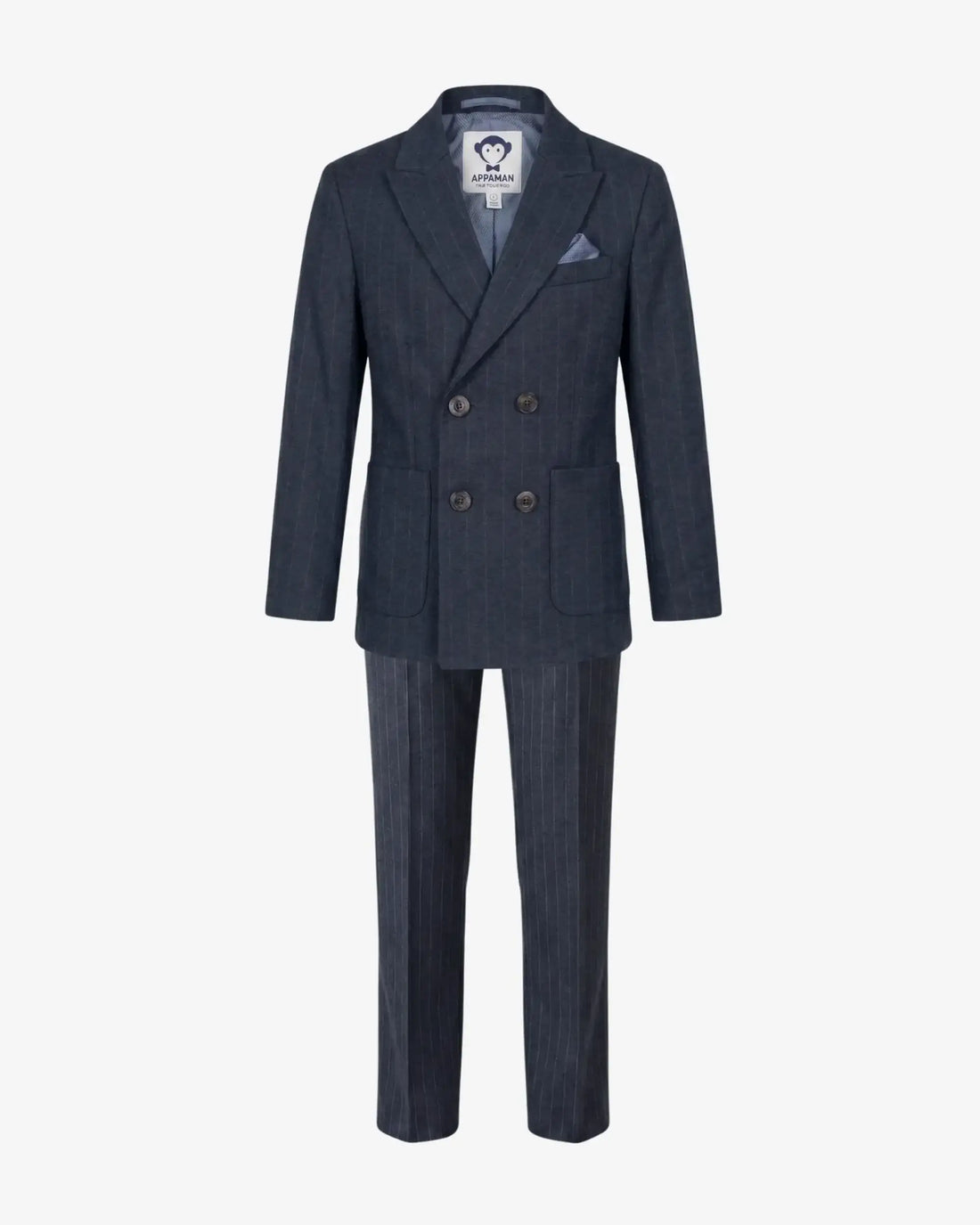 Navy Pinstripe Suit Set