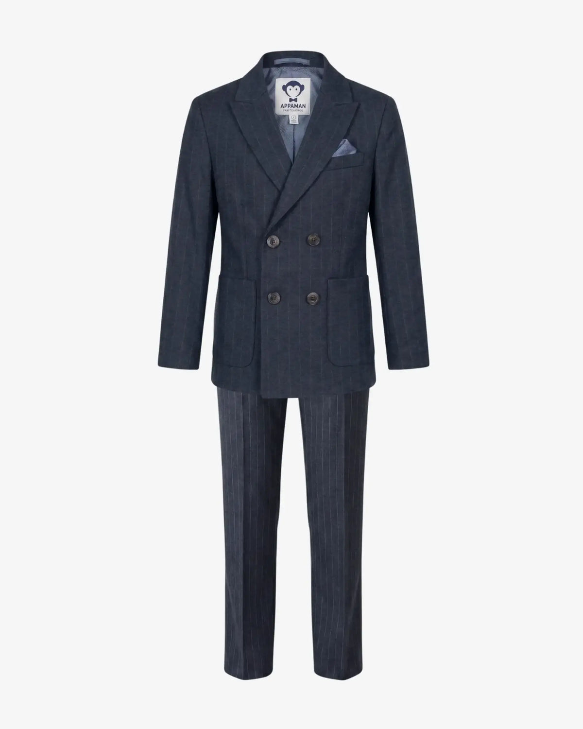 Navy Pinstripe Suit Set
