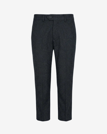 Black Micro Houndstooth Stretchy Mod Suit Pants