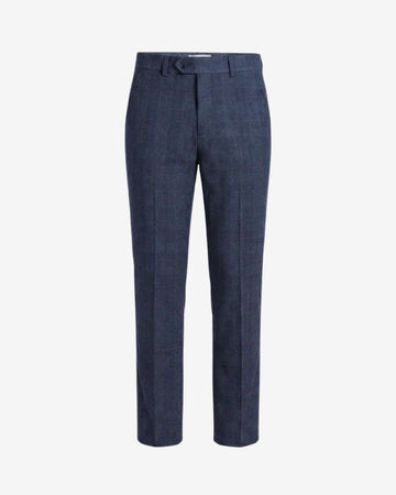 Navy Glen Plaid Stretchy Mod Suit Pants