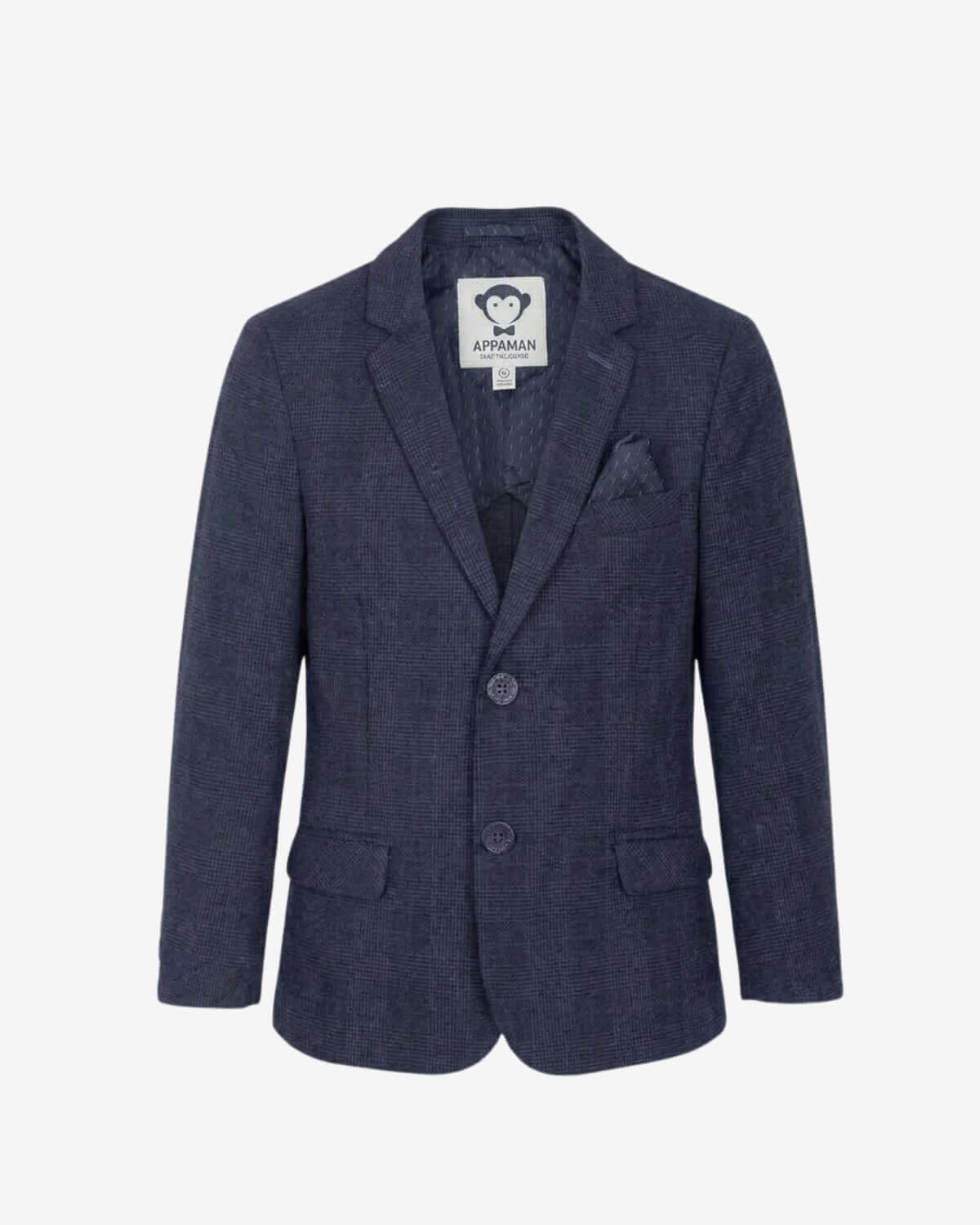 Navy Glen Plaid Stretchy Mod Suit