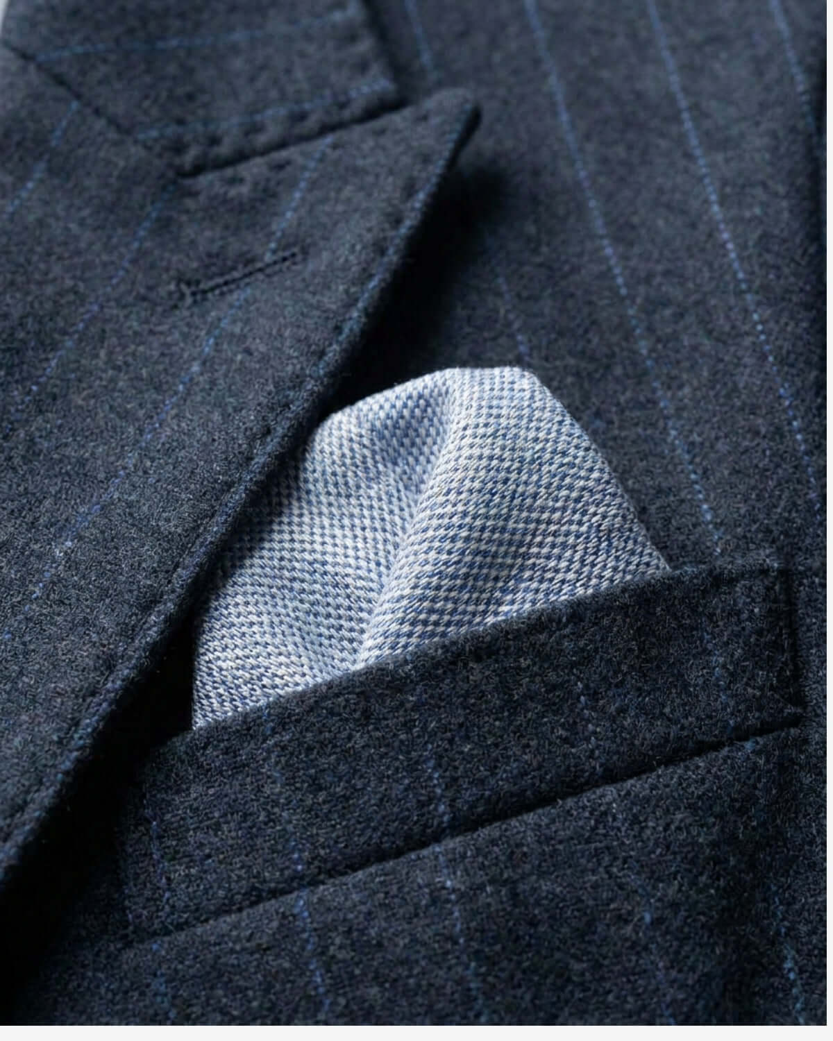 Navy Pinstripe Double Breasted Jacket