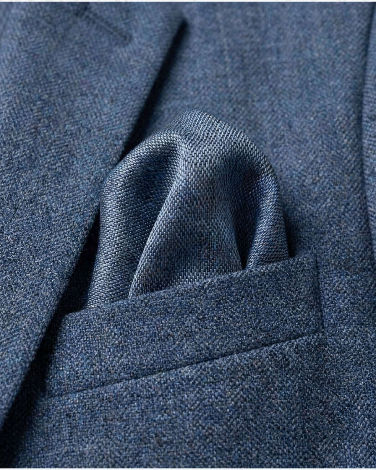 Indigo Chambray Stretchy Mod Suit