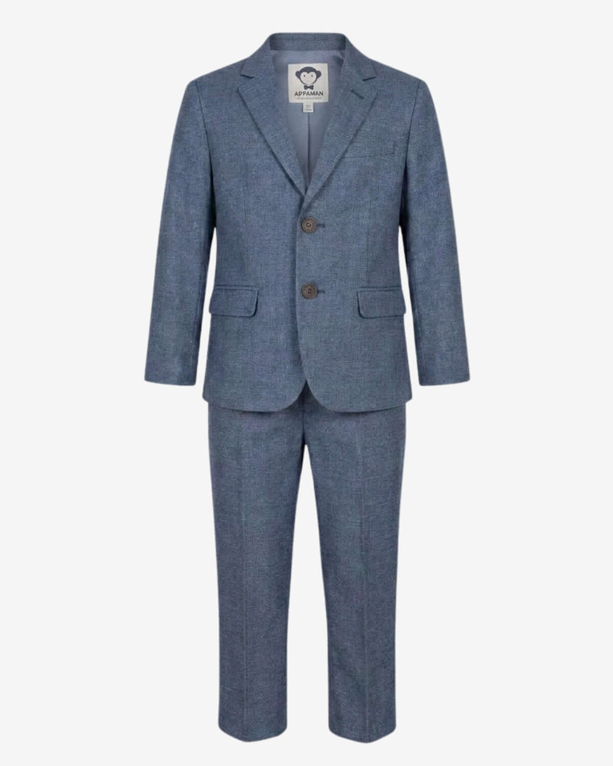 Indigo Chambray Stretchy Mod Suit