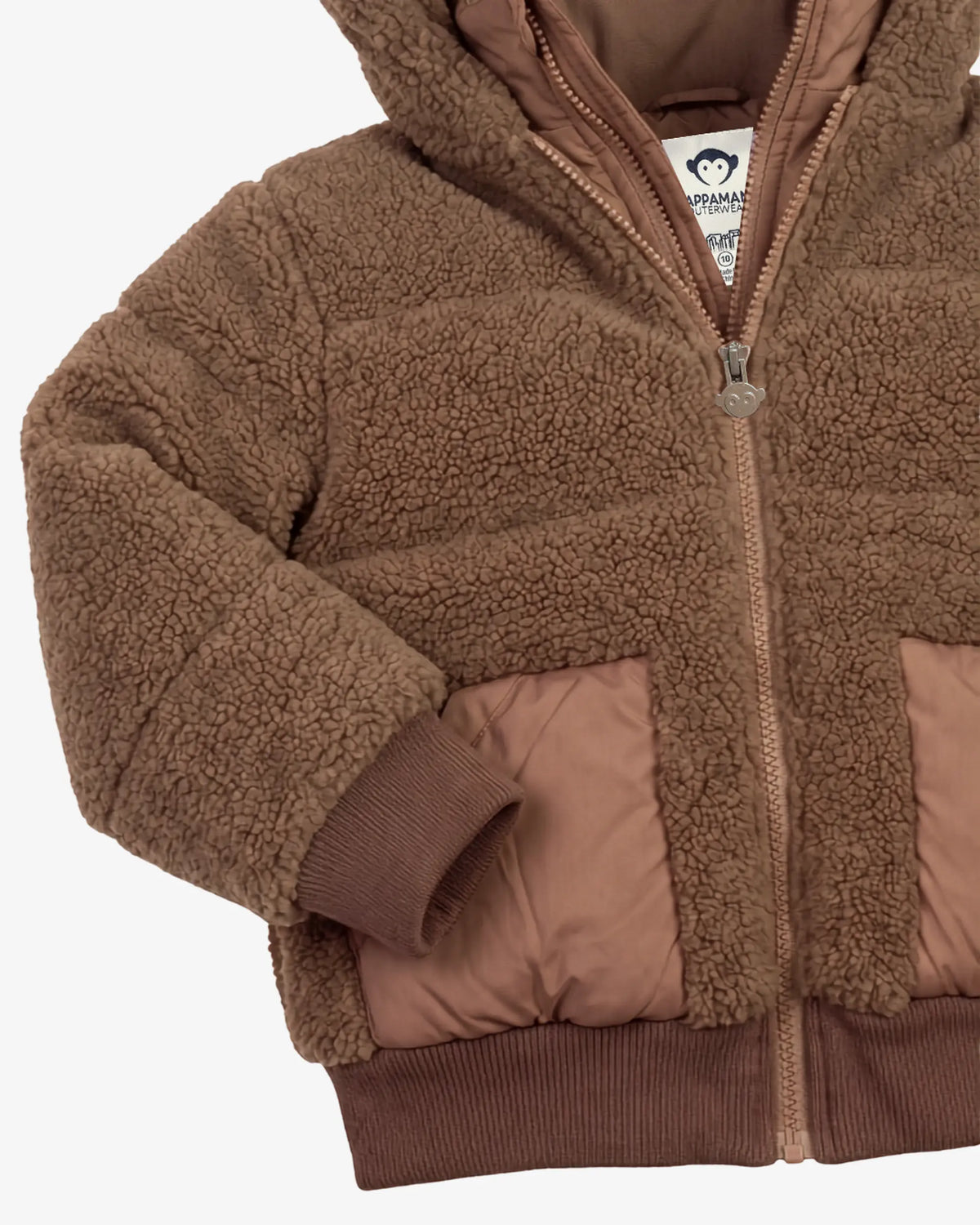 Chocolate Brown Teddy Puffer Coat