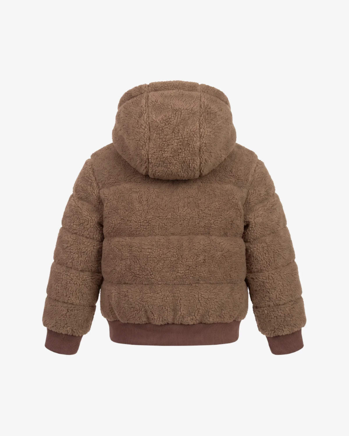 Chocolate Brown Teddy Puffer Coat