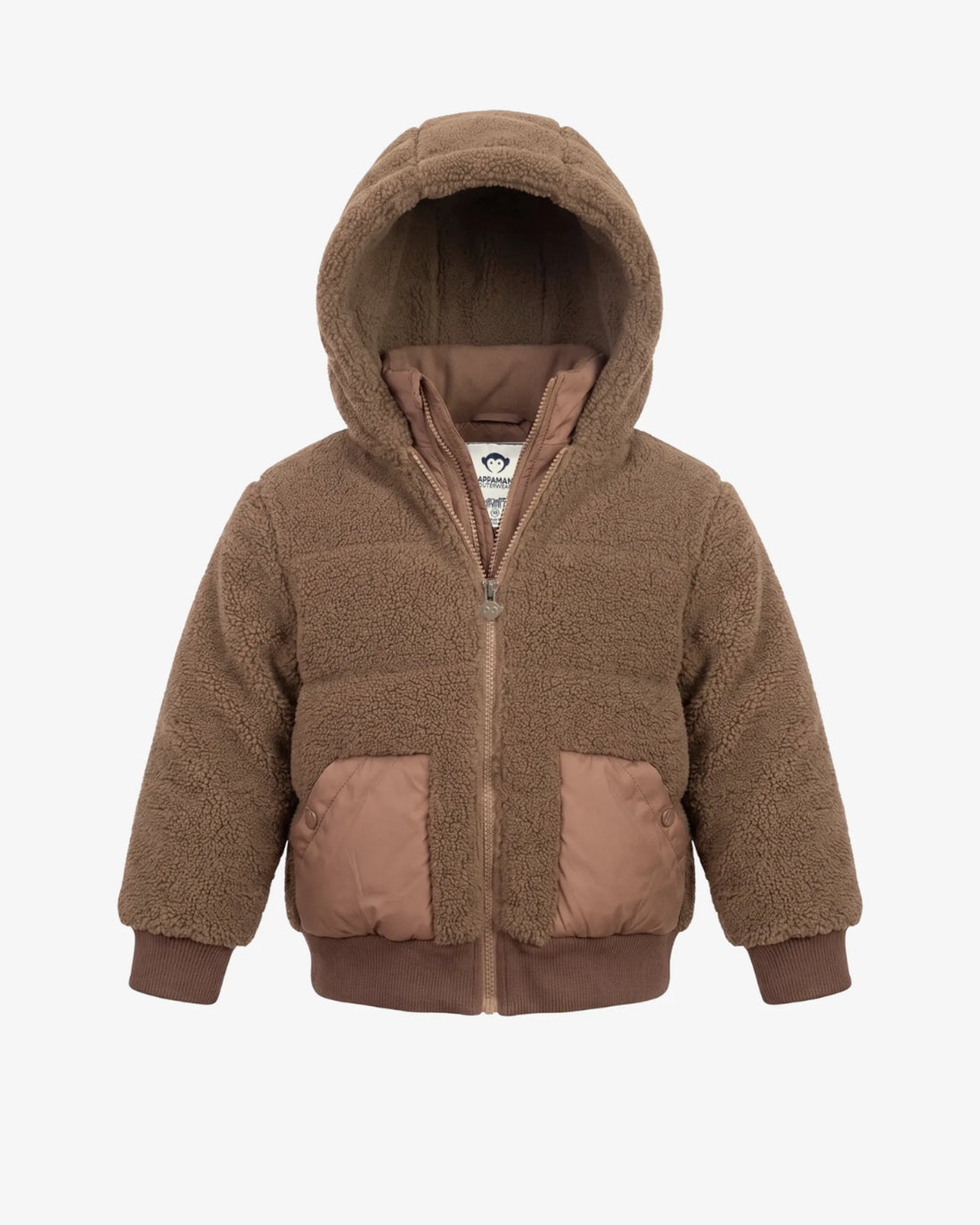 Chocolate Brown Teddy Puffer Coat