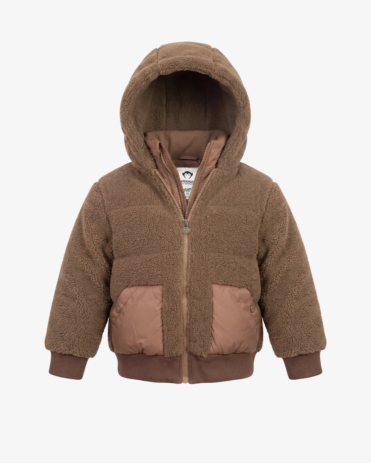 Chocolate Brown Teddy Puffer Coat