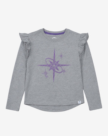 Heather Grey Ruffle Tee