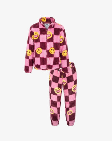 Girls Pink Smiles Fleece Set