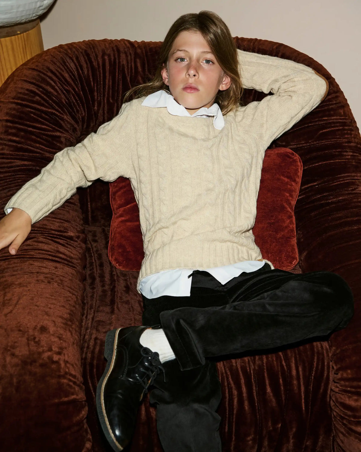 Winter White Fisherman Sweater