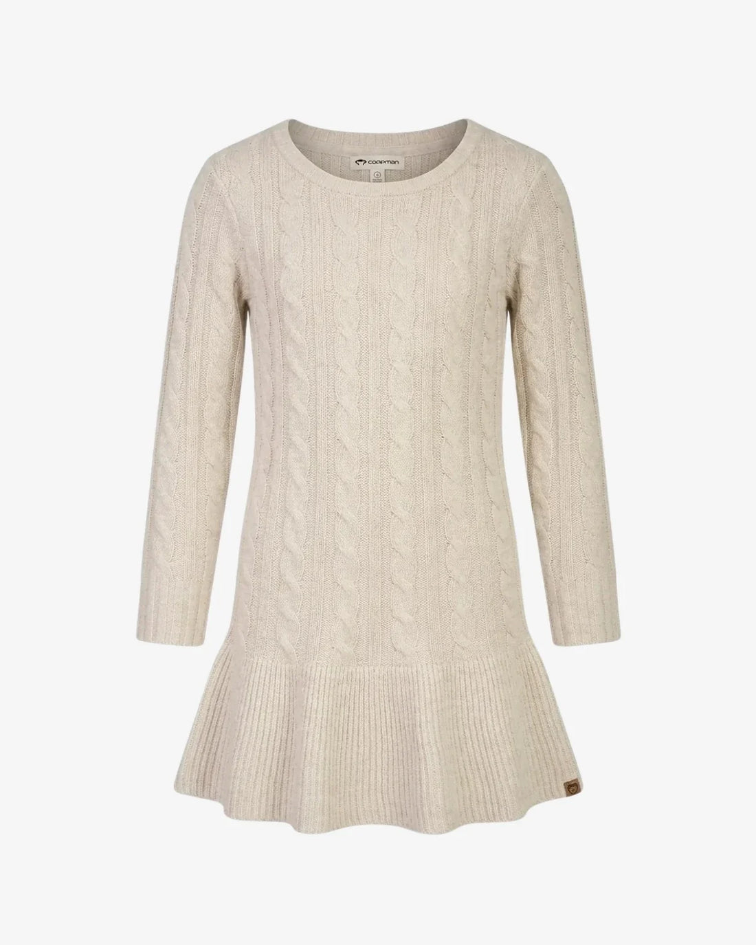Cream Fisherman Sweater Dress