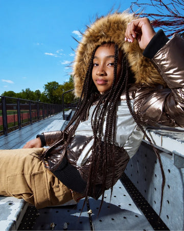 Copper Kylie Puffer Coat