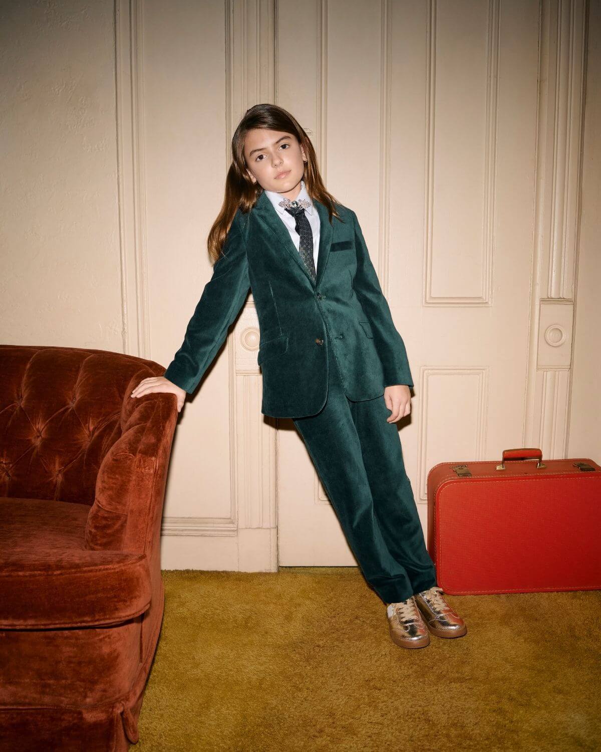 Evergreen Velvet Suit Pants