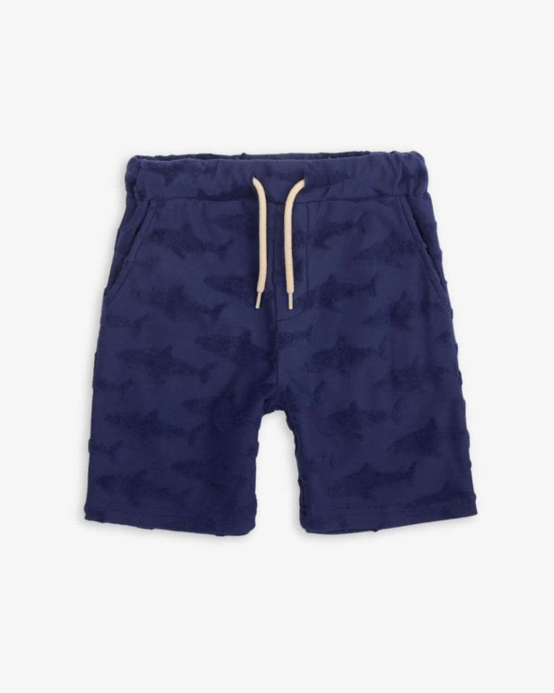 Navy Shark Resort Terry Shorts