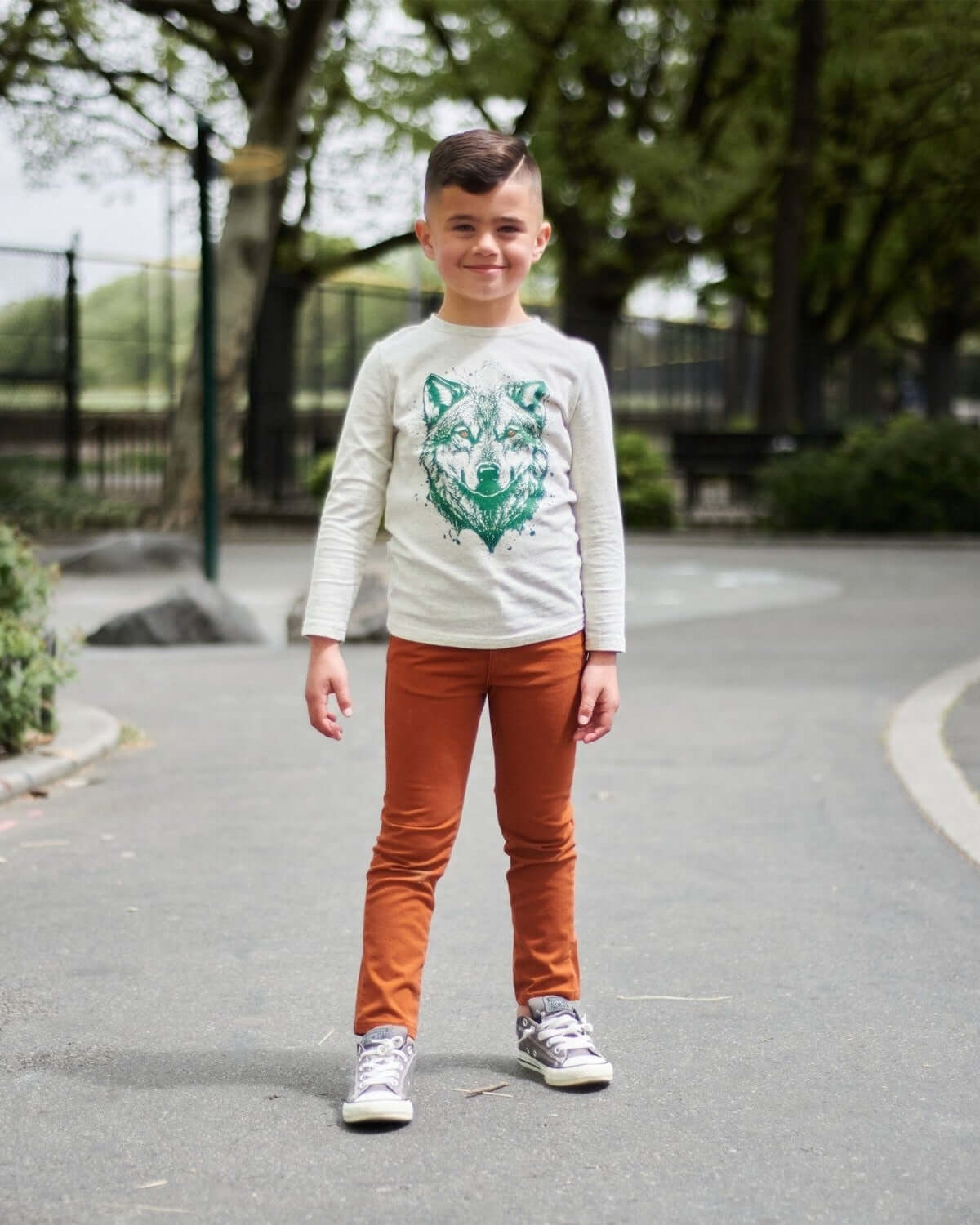Terracotta Skinny Twill Pants