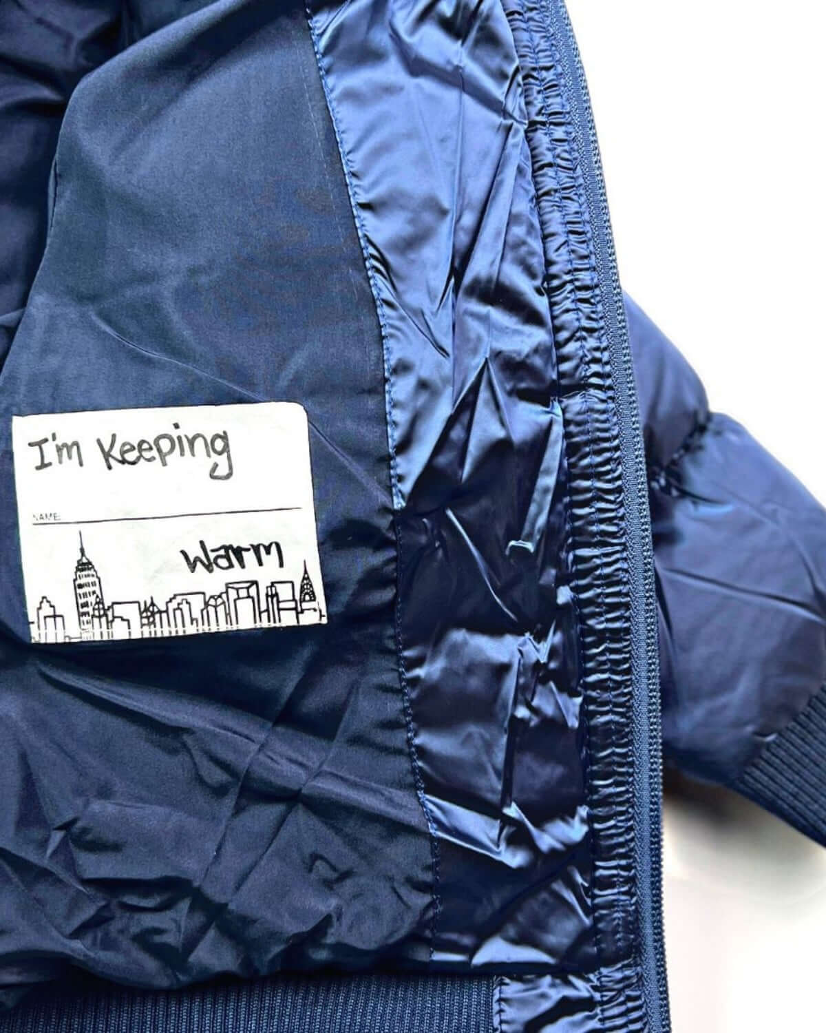 Navy Blue Puffy Coat