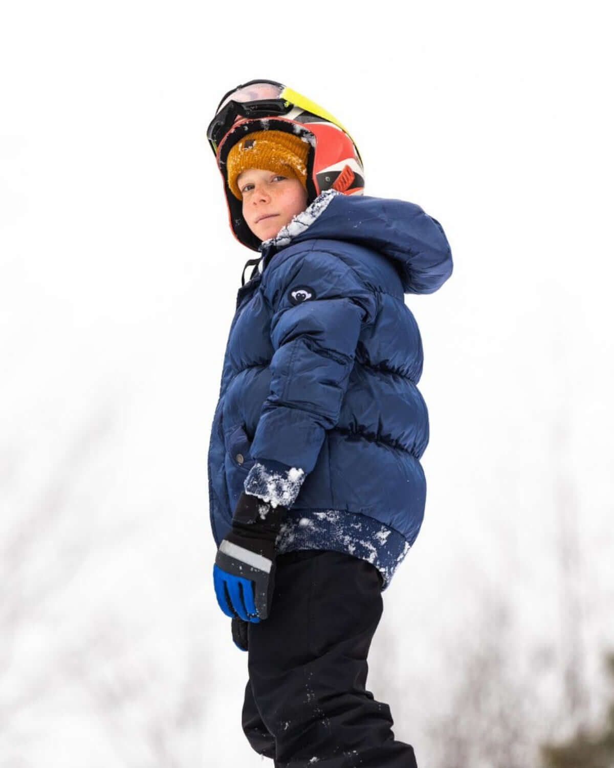 Navy Blue Puffy Coat