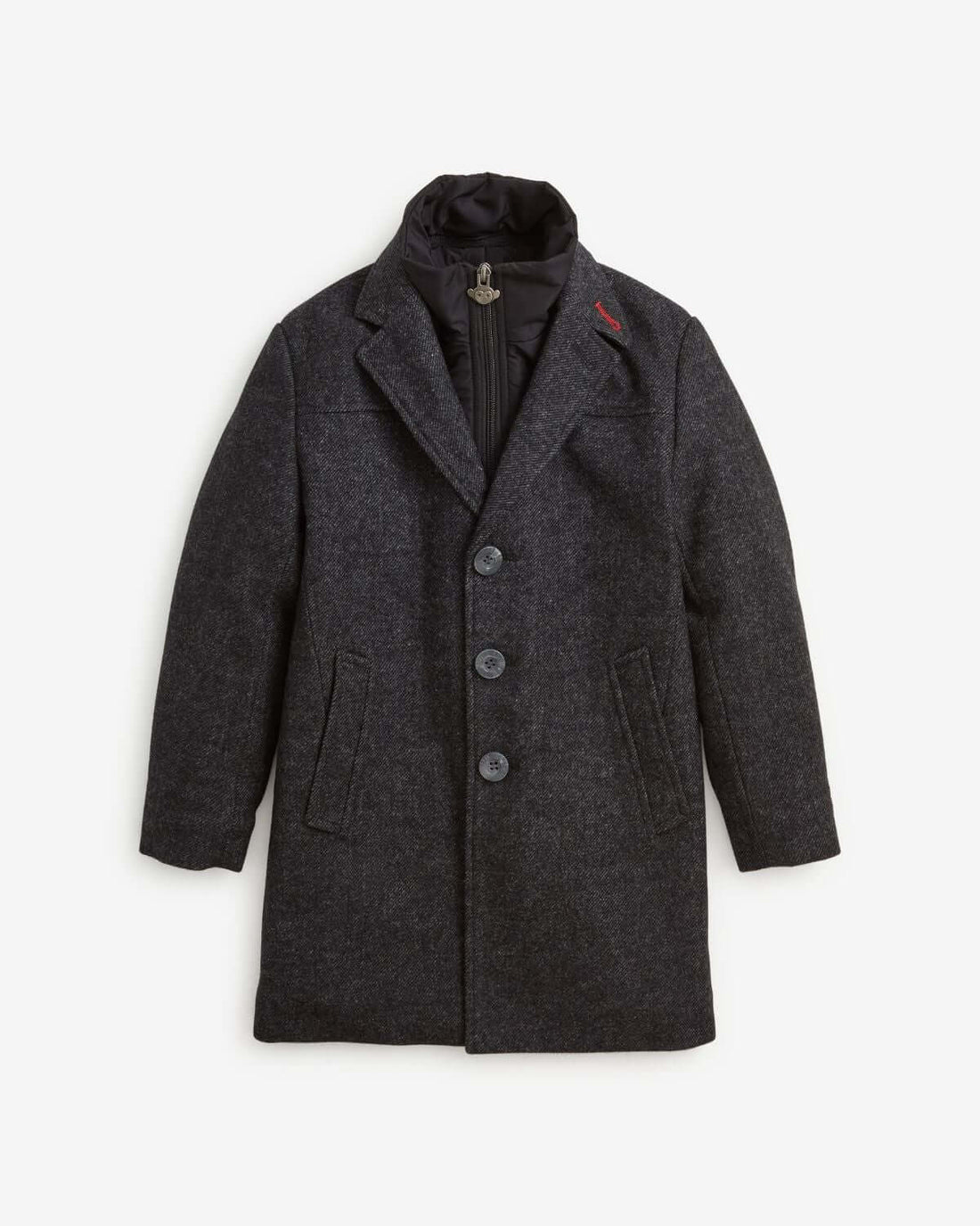 Black Tweed New City Overcoat