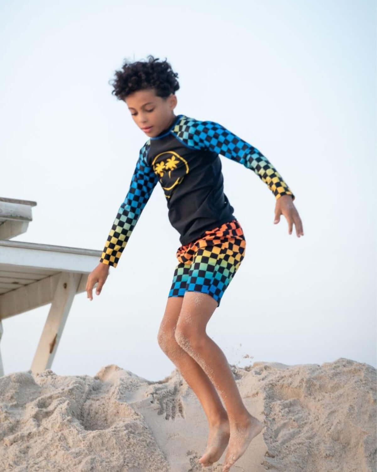 Checkerboard Swim Trunks