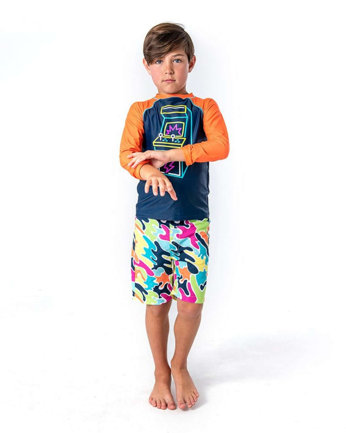 Color Spill Swim Trunks