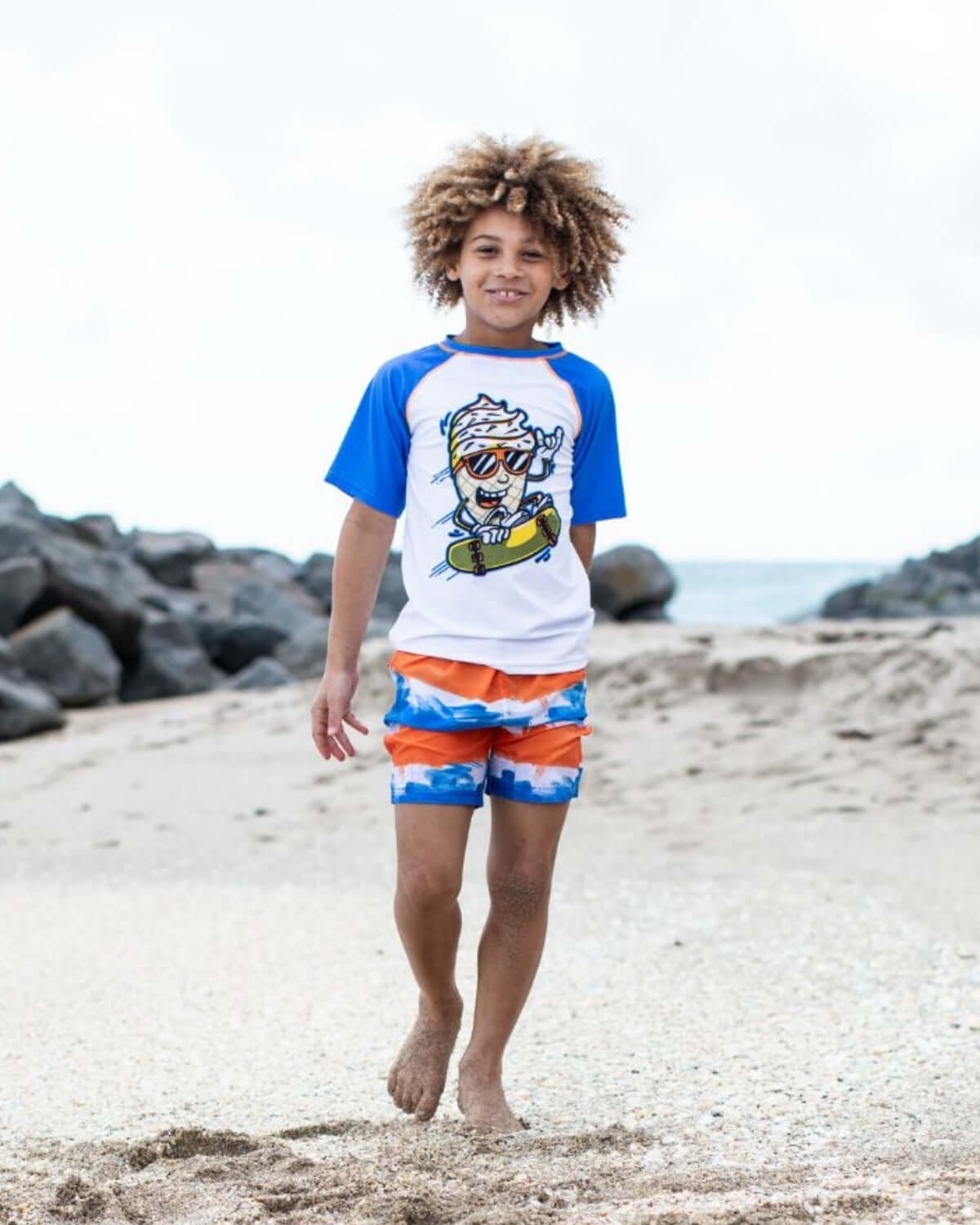 Painter's Stripe Swim Trunks